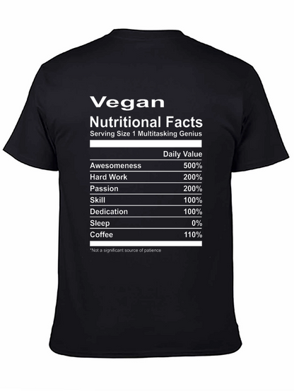 Vegan Nutritional Facts T-Shirt