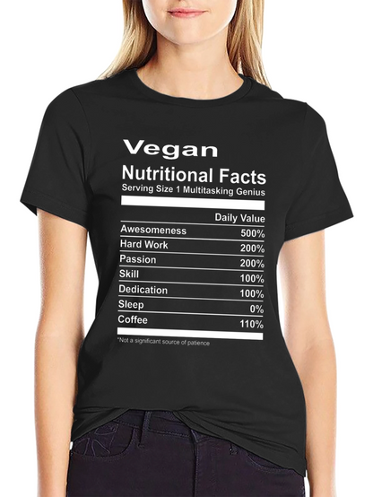 Vegan Nutritional Facts T-Shirt