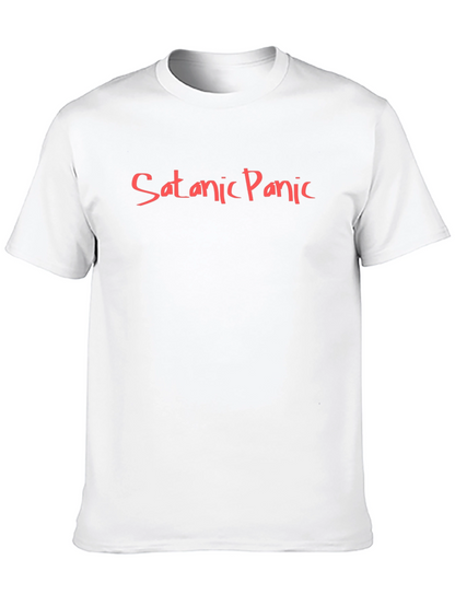 Satanic Panic Graphic Tee - Black Cotton T-Shirt