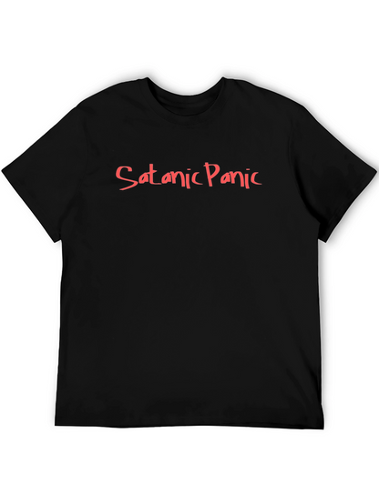 Satanic Panic Graphic Tee - Black Cotton T-Shirt