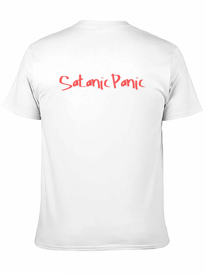 Satanic Panic Graphic Tee - Black Cotton T-Shirt