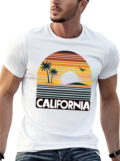 California Sunset Palm Tree T-Shirt