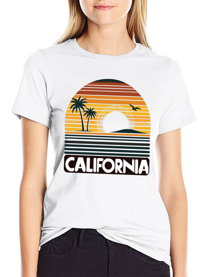 California Sunset Palm Tree T-Shirt