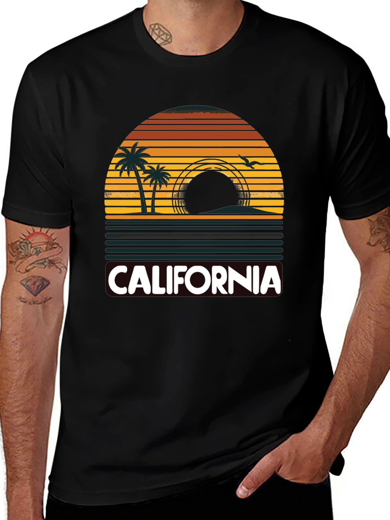 California Sunset Palm Tree T-Shirt