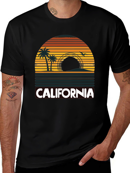 California Sunset Palm Tree T-Shirt