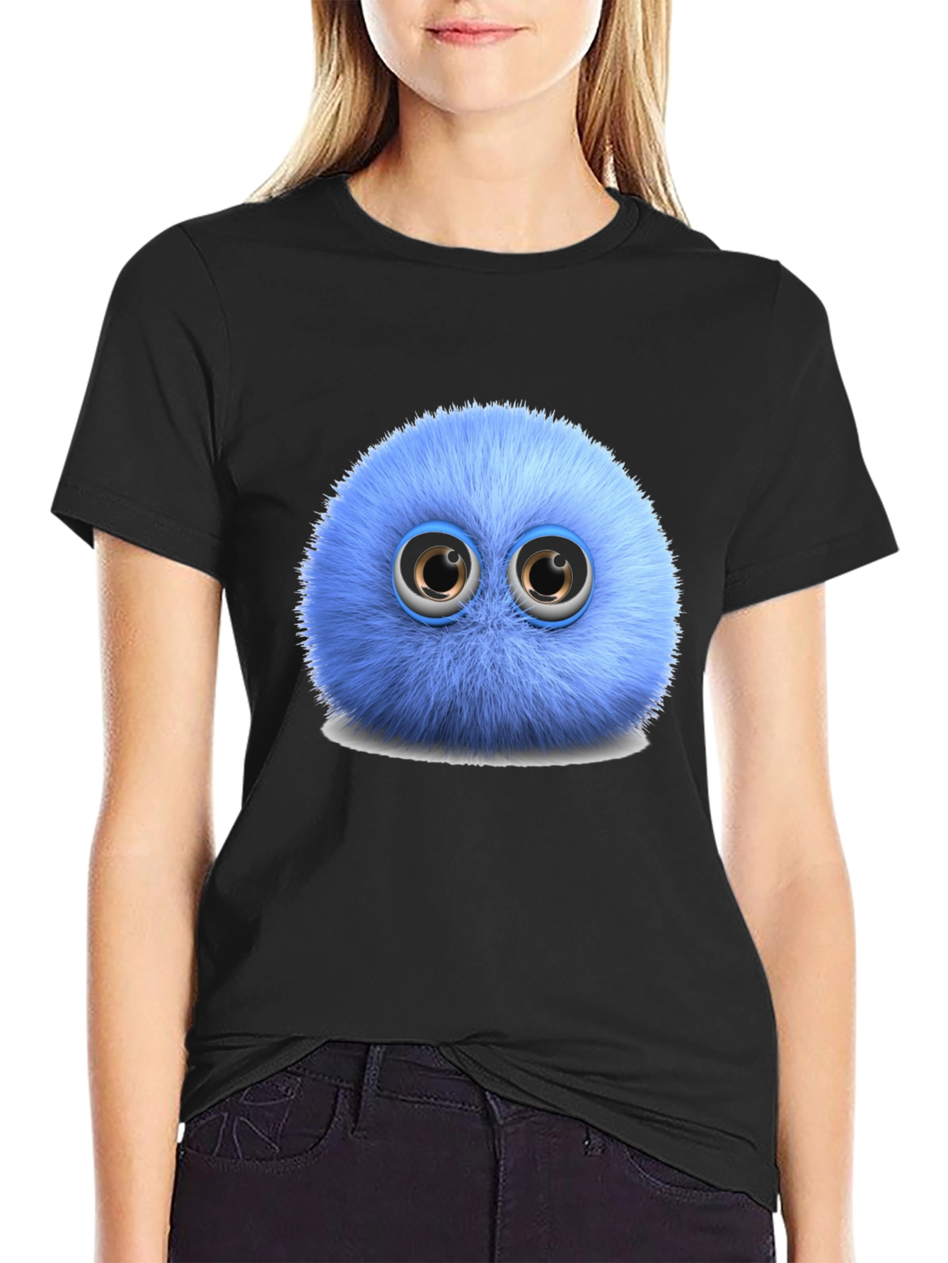 Fuzzy Blue Monster Graphic Tee