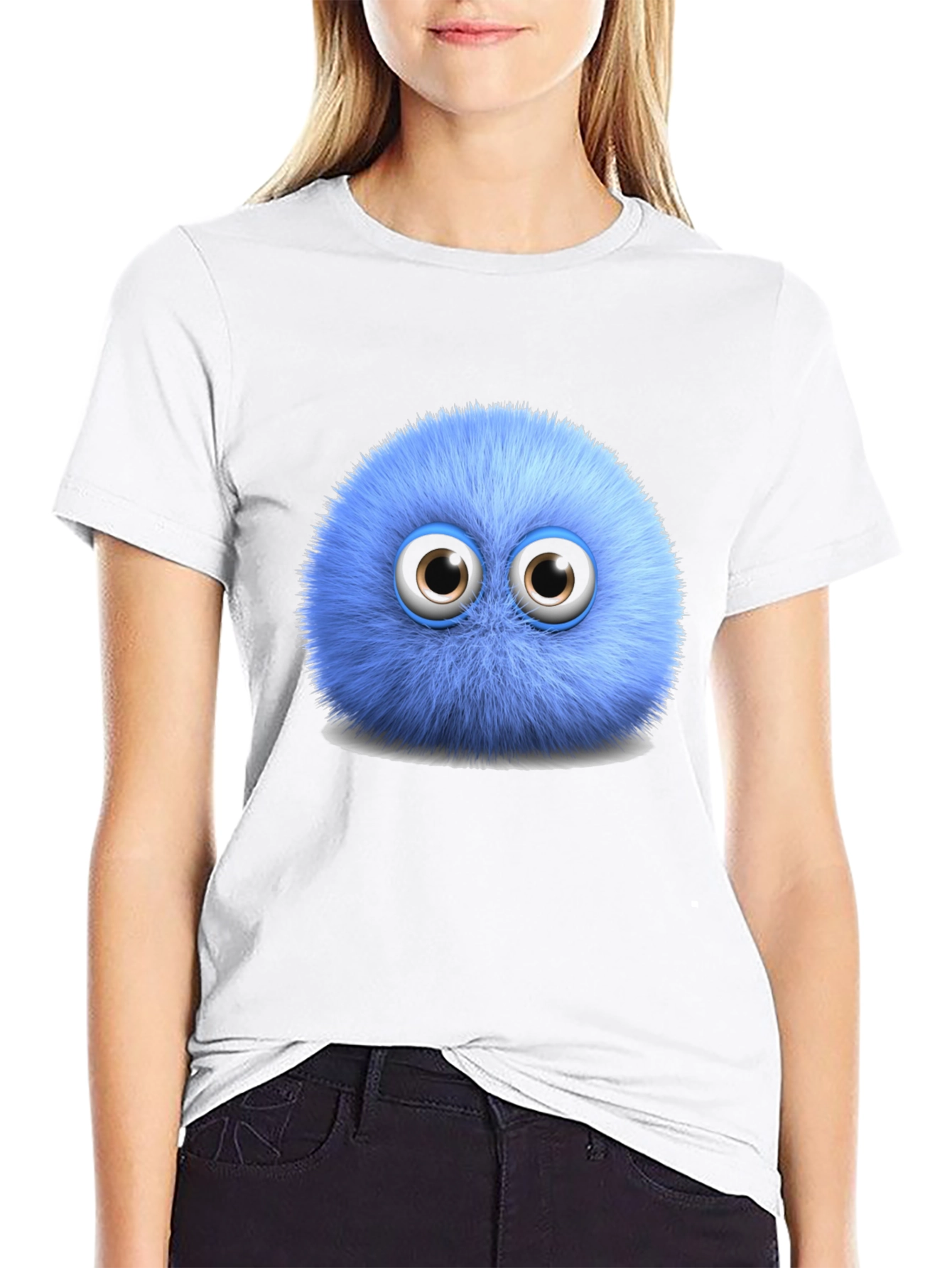 Fuzzy Blue Monster Graphic Tee