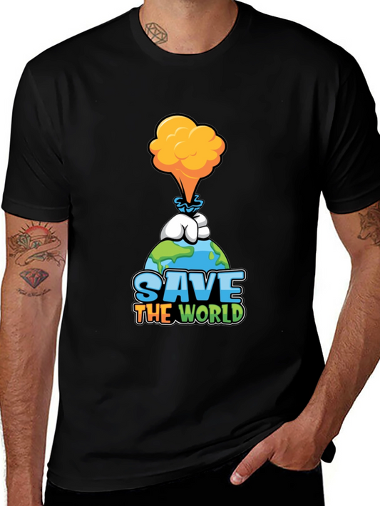 Save the World Graphic Tee - Earth Day T-Shirt