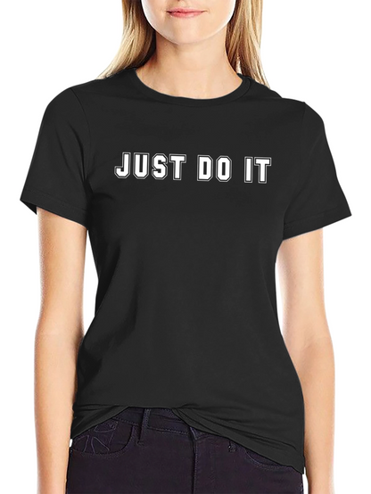 Just Do It Black Graphic Tee Shirt