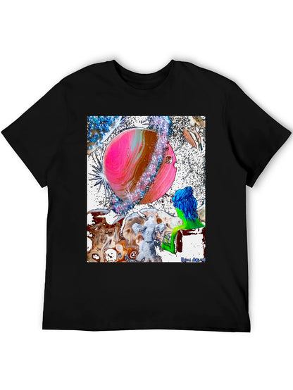 Astral Planet Graphic Tee - Black Cotton Comfort