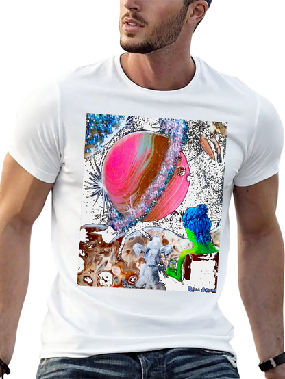 Astral Planet Graphic Tee - Black Cotton Comfort