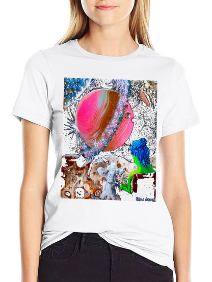 Astral Planet Graphic Tee - Black Cotton Comfort