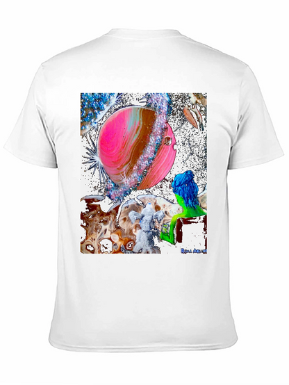 Astral Planet Graphic Tee - Black Cotton Comfort