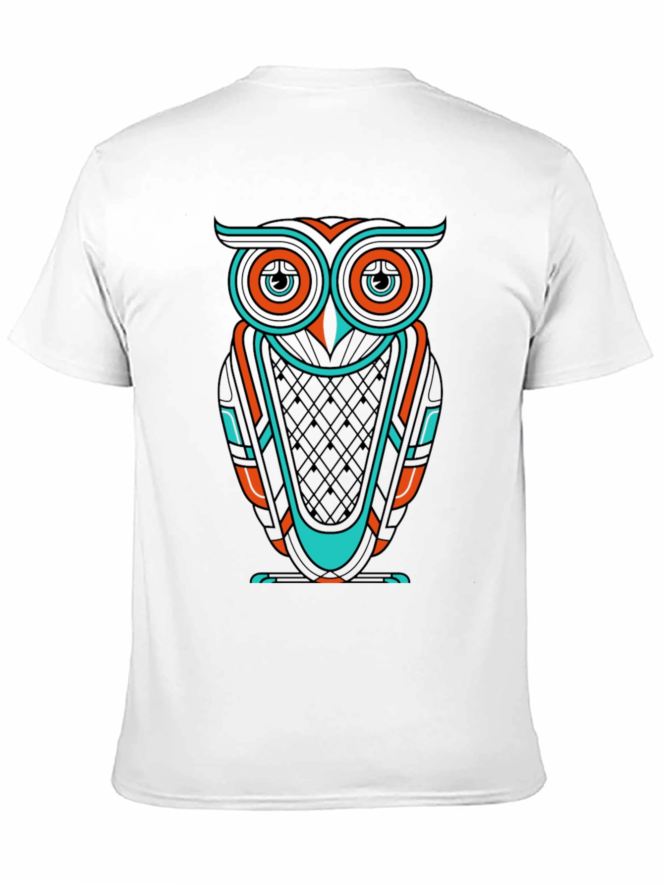 Cool Owl Graphic Print Mens Black T-Shirt