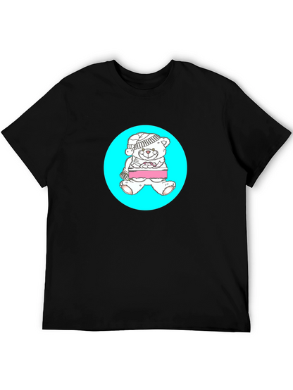 Teddy Bear Graphic Tee - Black Casual Shirt