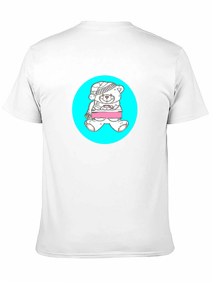 Teddy Bear Graphic Tee - Black Casual Shirt