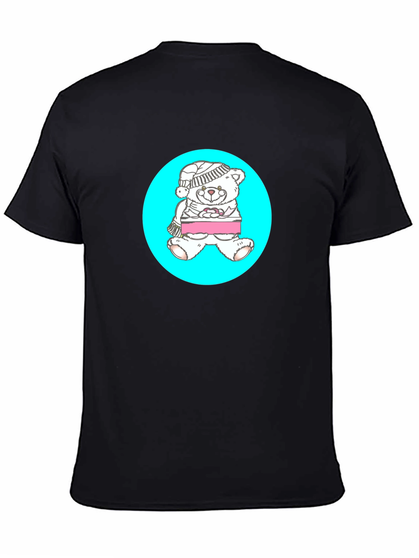 Teddy Bear Graphic Tee - Black Casual Shirt