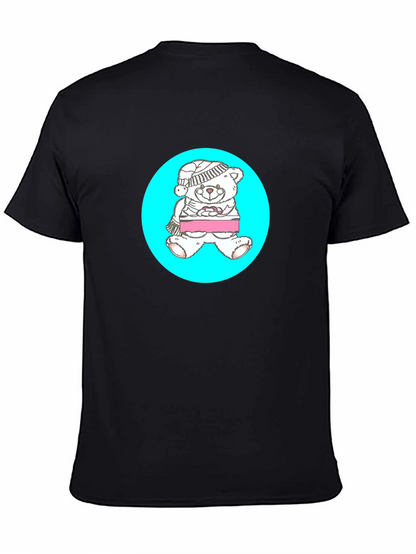 Teddy Bear Graphic Tee - Black Casual Shirt