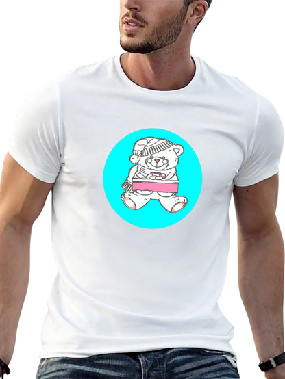 Teddy Bear Graphic Tee - Black Casual Shirt