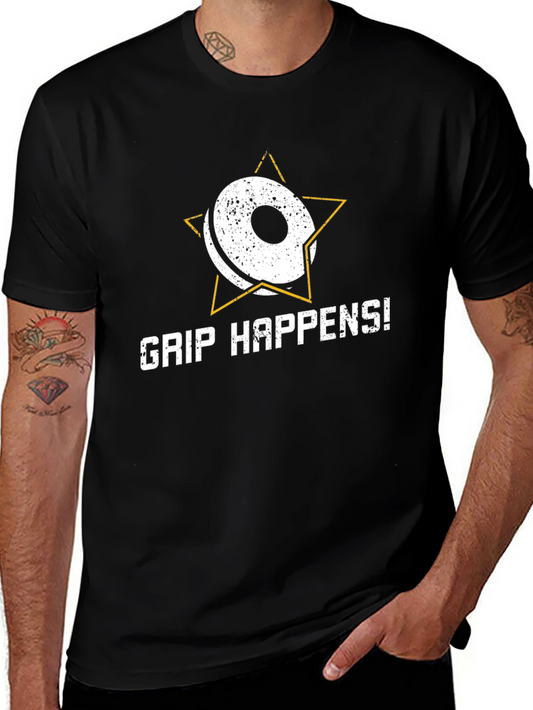 Grip Happens Weightlifting T-Shirt - Gym Workout Apparel