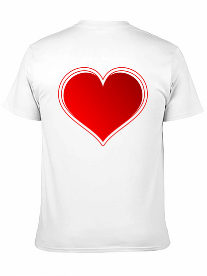 Red Heart Graphic Black T-Shirt