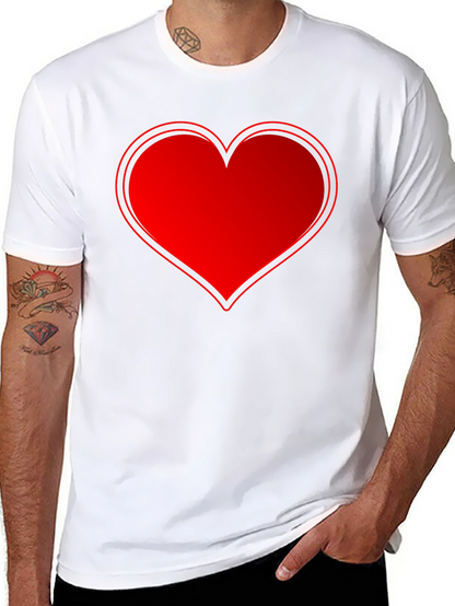 Red Heart Graphic Black T-Shirt