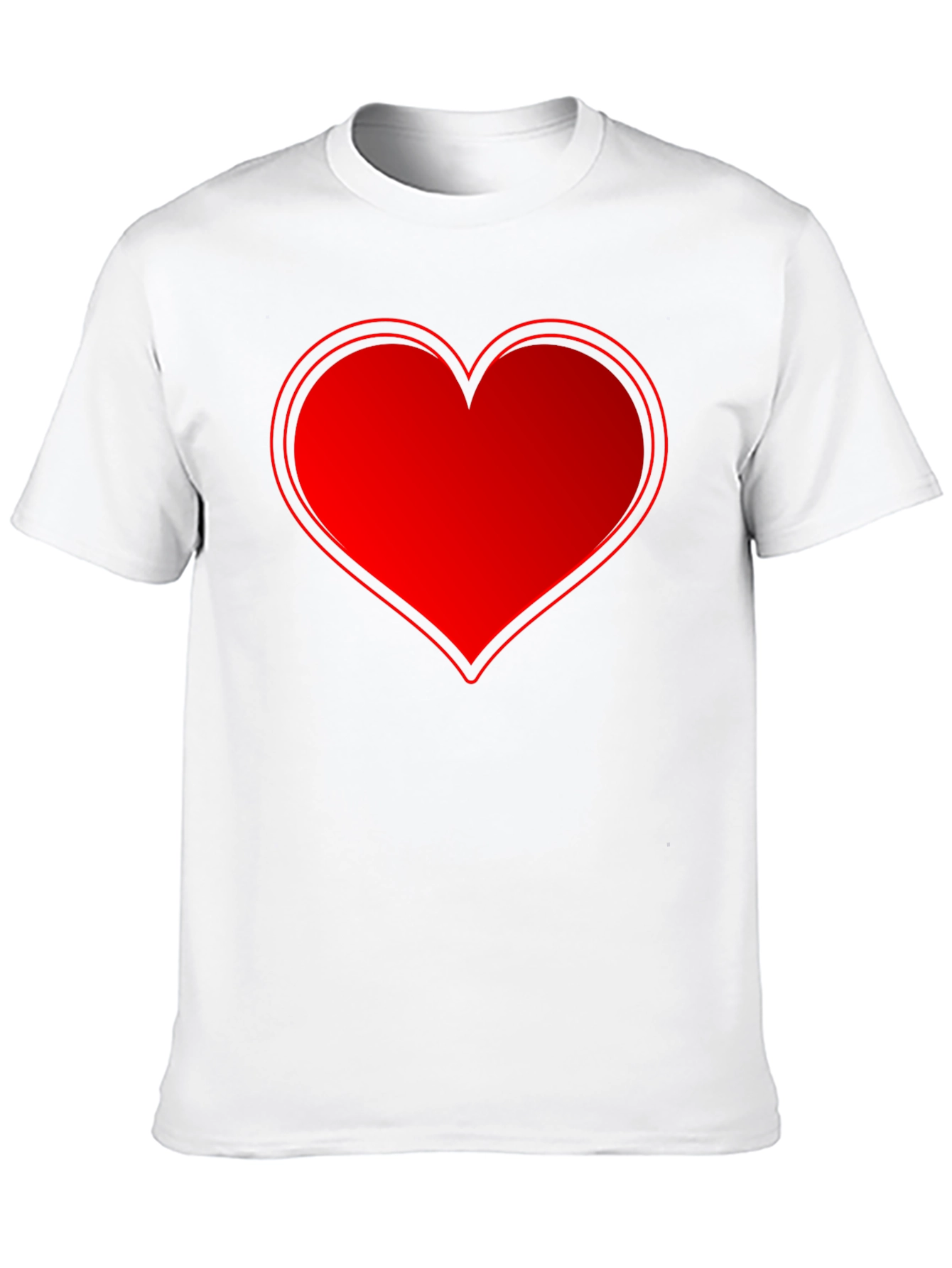 Red Heart Graphic Black T-Shirt
