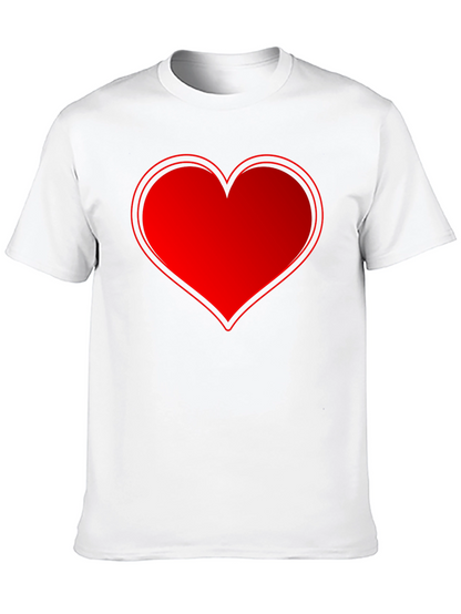 Red Heart Graphic Black T-Shirt