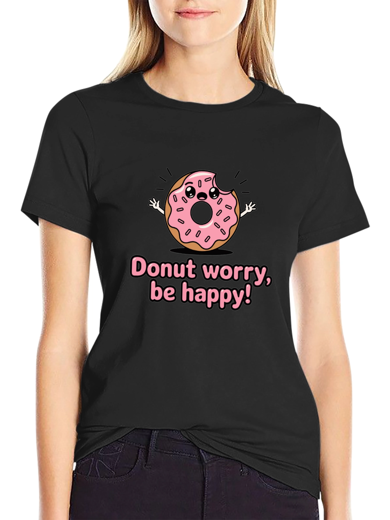 Donut Worry Graphic T-Shirt - Be Happy!