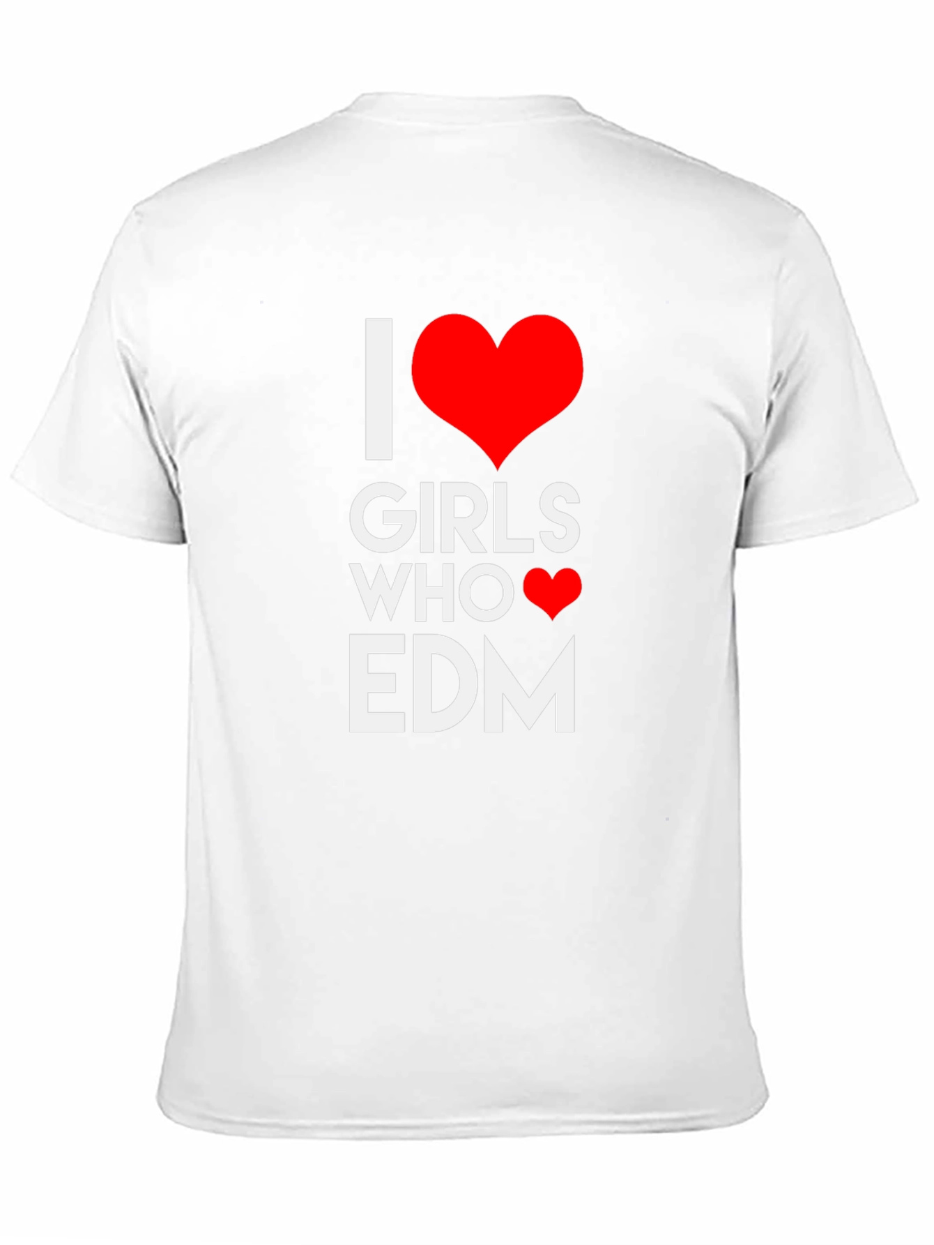 I Heart Girls Who Love EDM Black T-Shirt