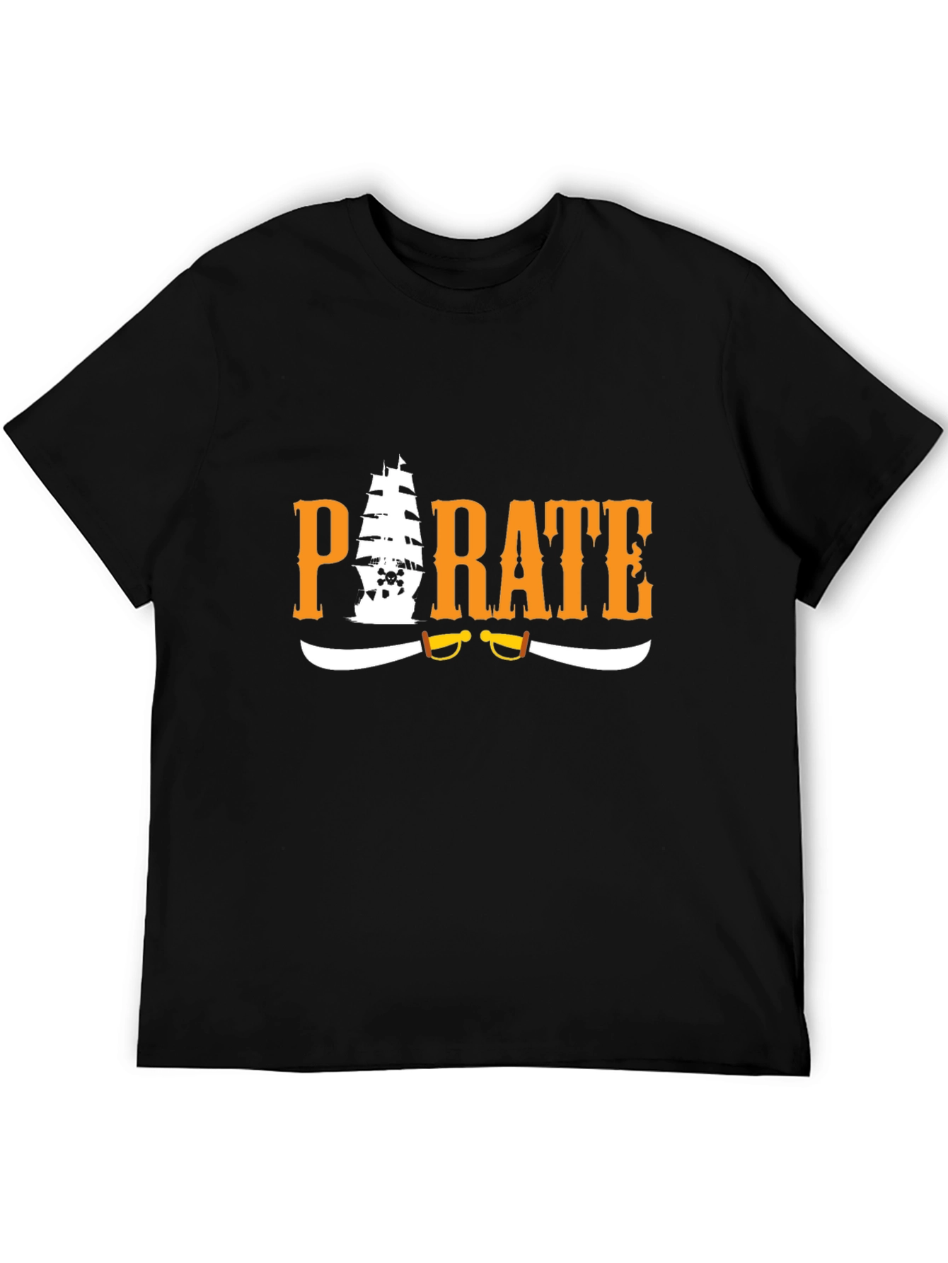 Pirate Graphic T-Shirt - Black Cotton Tee