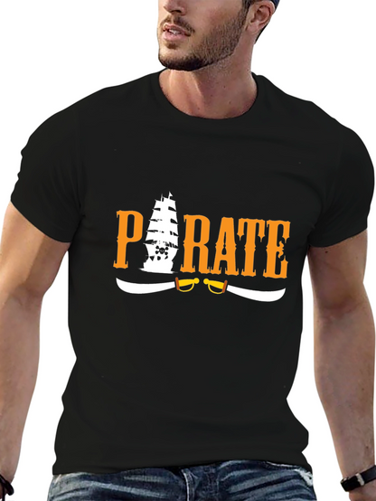 Pirate Graphic T-Shirt - Black Cotton Tee