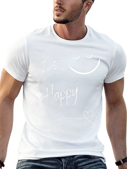 Be Happy Graphic Tee - Stylish Comfort