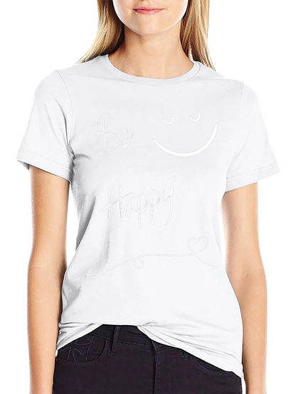 Be Happy Graphic Tee - Stylish Comfort