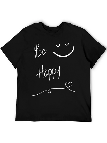 Be Happy Graphic Tee - Stylish Comfort