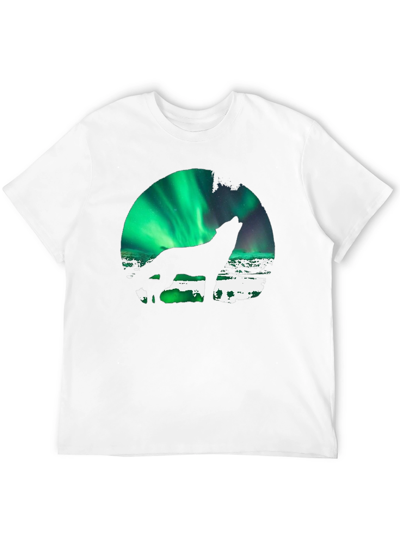 Wolf Howling Aurora Borealis T-Shirt
