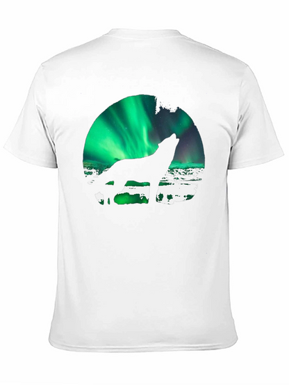 Wolf Howling Aurora Borealis T-Shirt