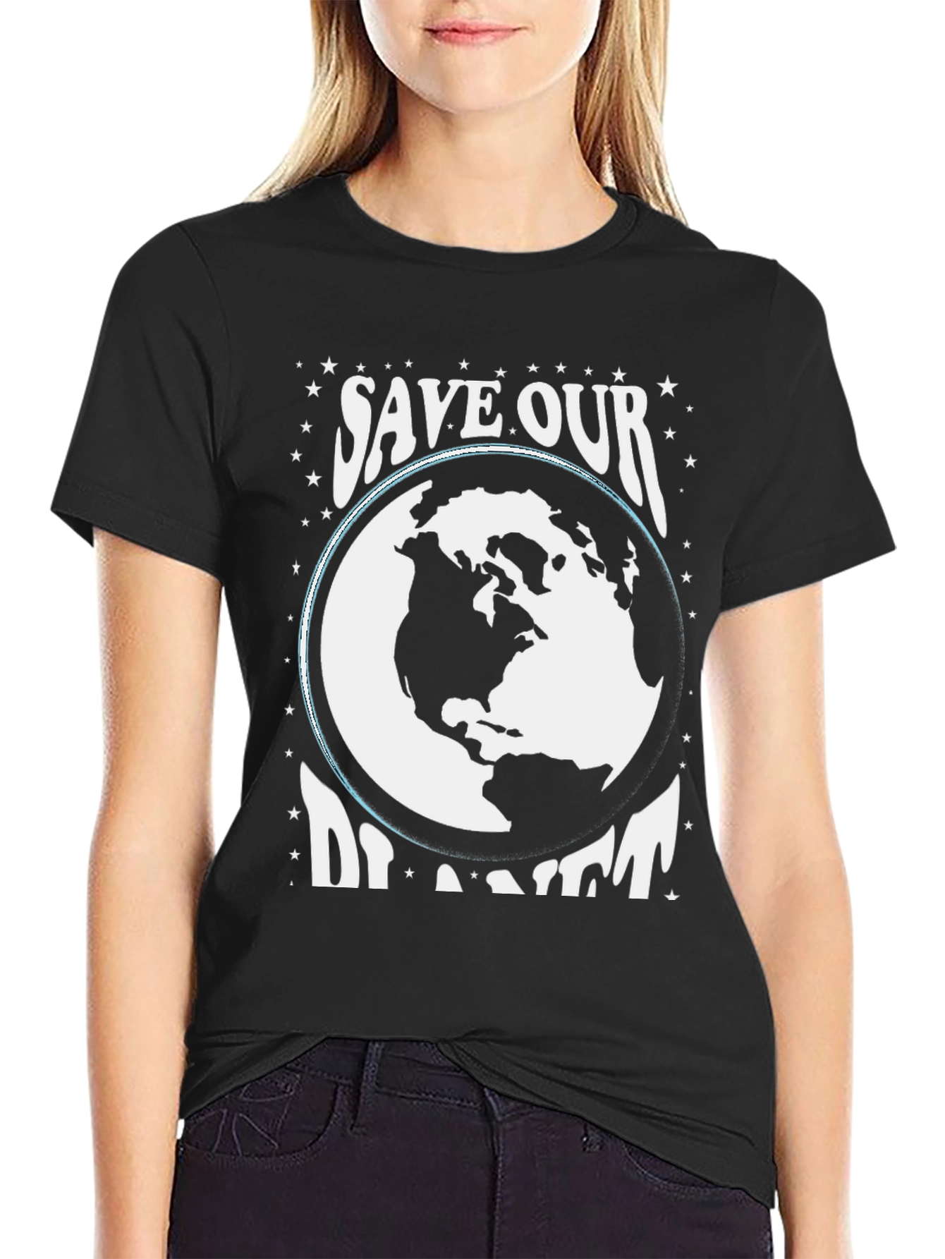 Save Our Planet Graphic Tee - Black
