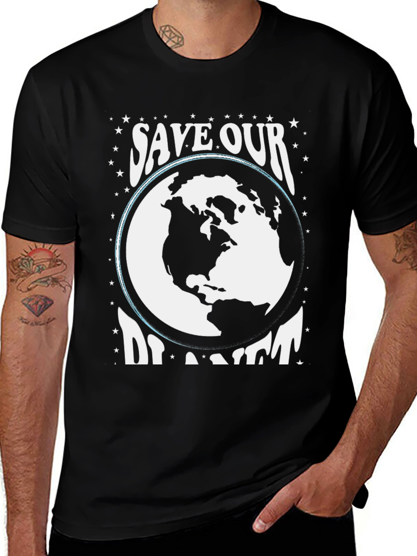 Save Our Planet Graphic Tee - Black