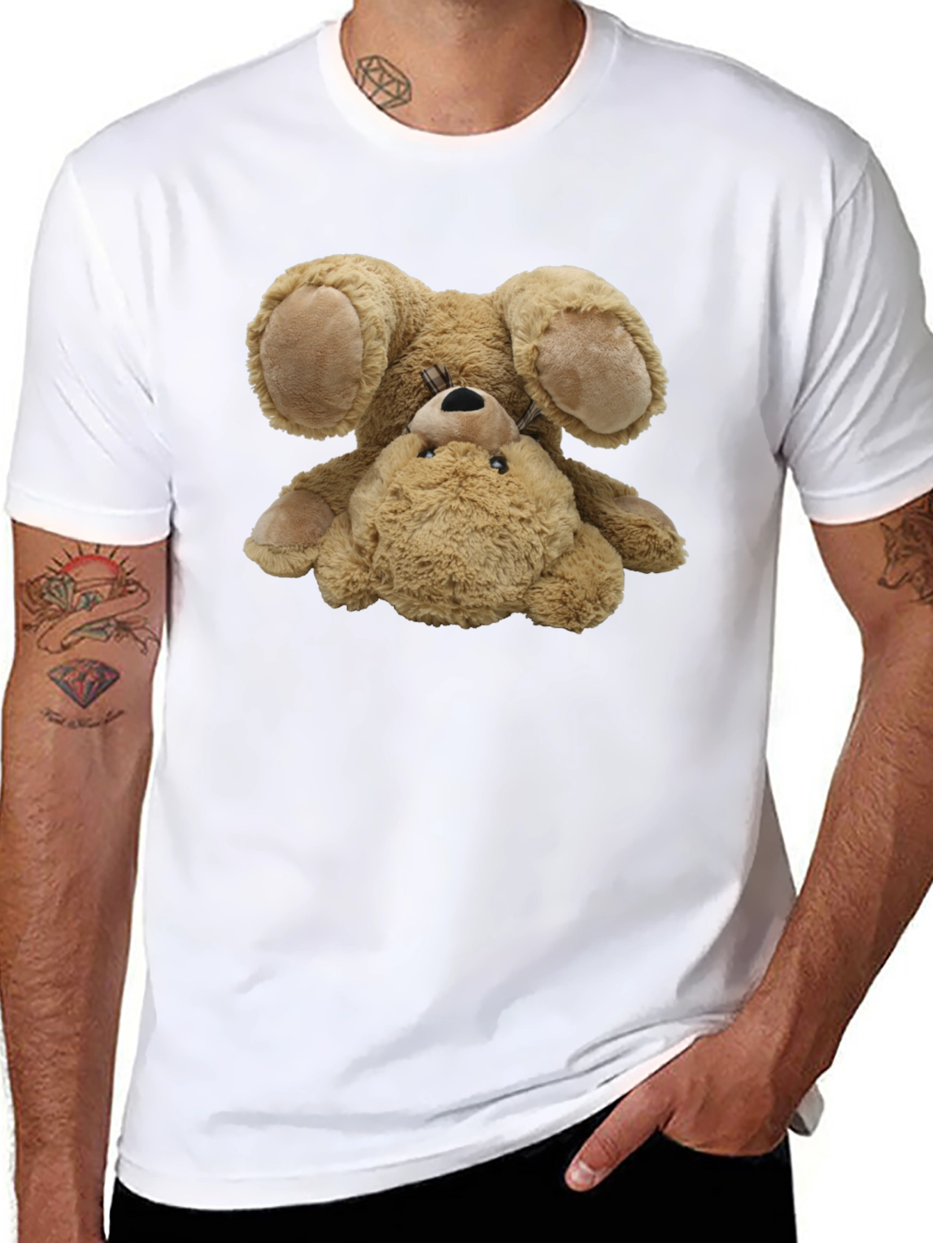 Funny Teddy Bear T-Shirt - Soft Plush Design