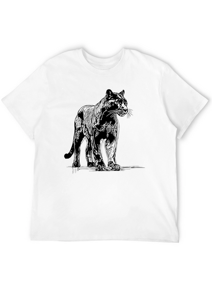 Black Panther Graphic Tee - Mens Casual Fashion