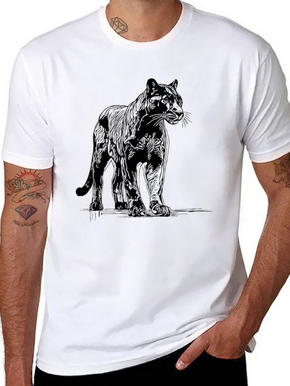 Black Panther Graphic Tee - Mens Casual Fashion