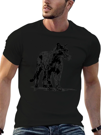 Black Panther Graphic Tee - Mens Casual Fashion