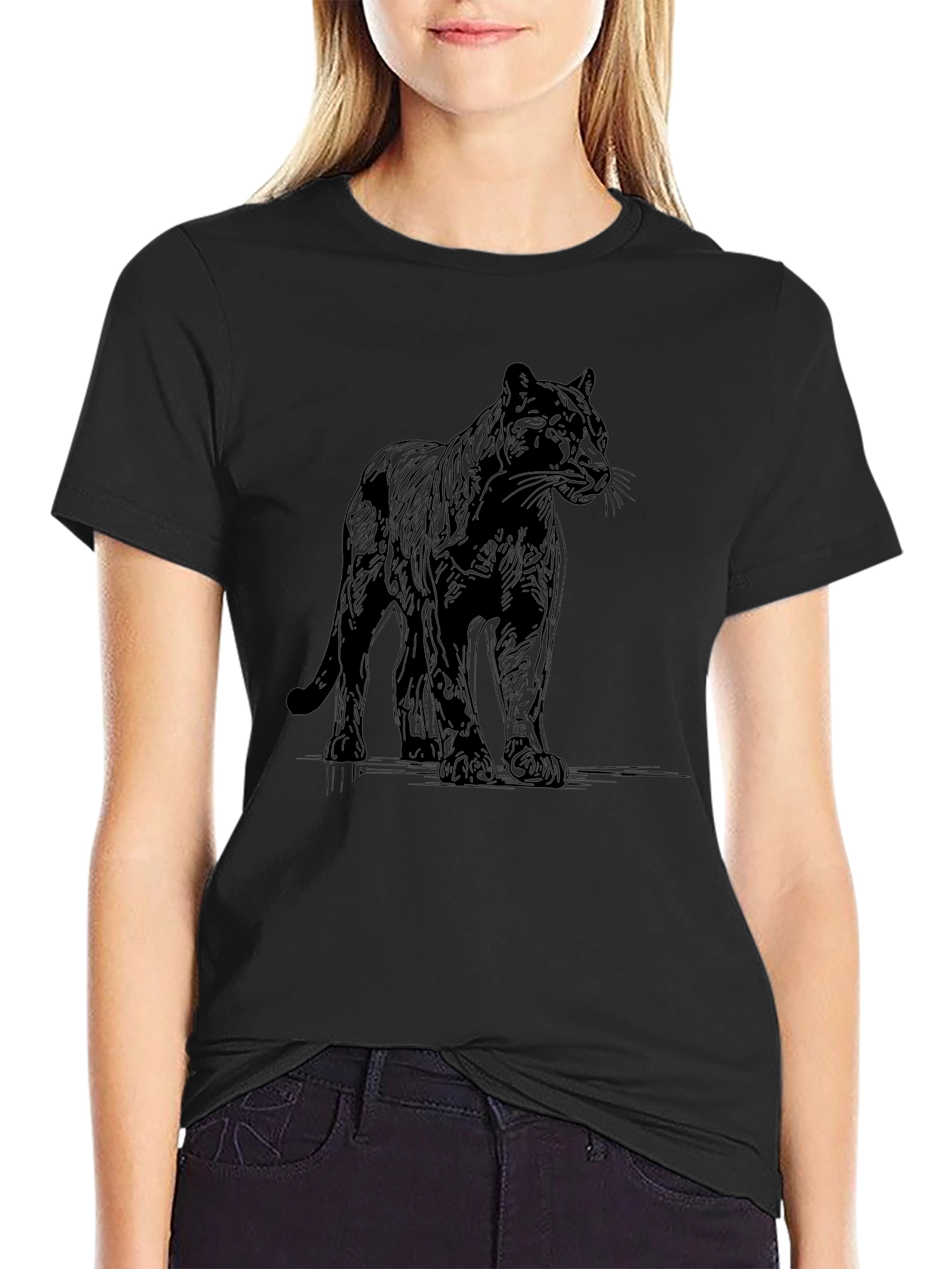 Black Panther Graphic Tee - Mens Casual Fashion