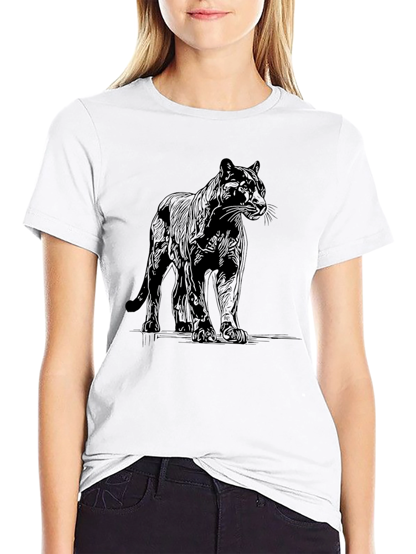 Black Panther Graphic Tee - Mens Casual Fashion