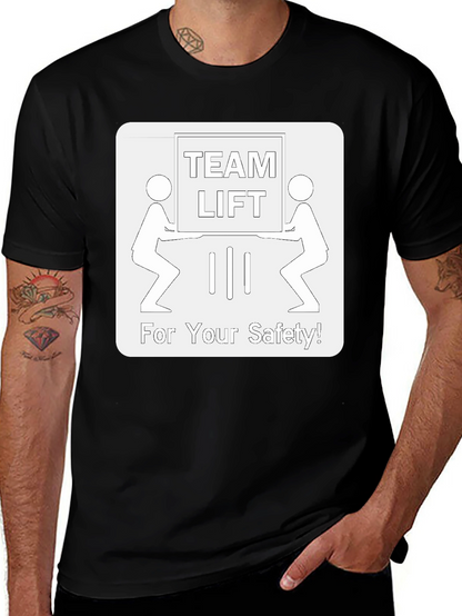 Team Lift Safety T-Shirt - Black Crew Neck