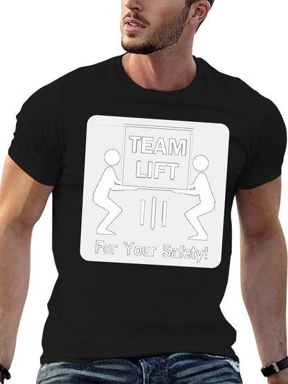 Team Lift Safety T-Shirt - Black Crew Neck