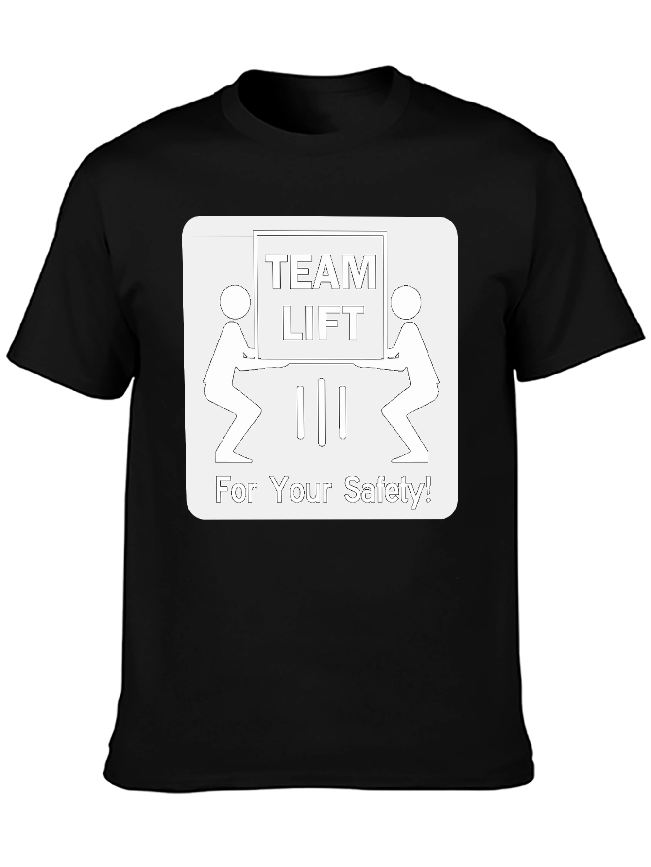 Team Lift Safety T-Shirt - Black Crew Neck