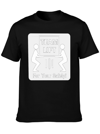 Team Lift Safety T-Shirt - Black Crew Neck