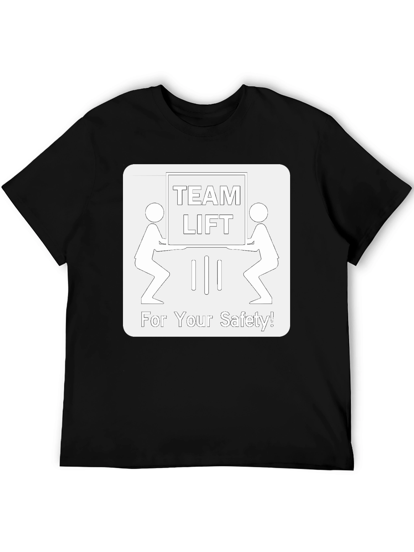Team Lift Safety T-Shirt - Black Crew Neck